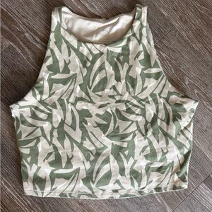 Old Navy Olive and Cream Crop Top